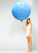 36 pulgadas redondo paquete de 5 piezas azul claro espesar látex globos gigantes baby shower género revelar cumpleaños boda compromiso fiesta decoración decoración - SACASUSA