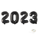 40 pulgadas Jumbo 2023 Fiesta de graduación Globos de graduación Decoraciones de Nochevieja Oro rosa Plata Negro Rosa fuerte Globo azul Banner Flotador de helio - SACASUSA