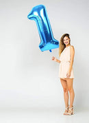 40 pulgadas Jumbo Big Blue Foil Mylar Número Globos Niña 1 2 3 4 5 6 7 8 9 0 Fiesta de cumpleaños Decoraciones para niños Años de antigá¼edad Decoración de fiesta de aniversario - SACASUSA