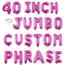 40 pulgadas personalizado letra rosa número grande globo de helio pancarta Mylar carta cumpleaños pancarta personalización Baby Shower feliz cumpleaños - SACASUSA