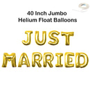 40 "RECIá‰N CASADOS Carta Jumbo Globos DIY Boda Decoraciones para fiestas nupciales Oro rosa, Rosa, Plata, Oro, Globos negros Decoración Flotador de helio - SACASUSA