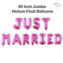 40 "RECIá‰N CASADOS Carta Jumbo Globos DIY Boda Decoraciones para fiestas nupciales Oro rosa, Rosa, Plata, Oro, Globos negros Decoración Flotador de helio - SACASUSA