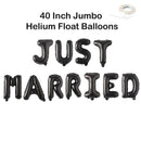 40 "RECIá‰N CASADOS Carta Jumbo Globos DIY Boda Decoraciones para fiestas nupciales Oro rosa, Rosa, Plata, Oro, Globos negros Decoración Flotador de helio - SACASUSA