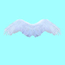 Alas de ángel de hada blanca con plumas hechas a mano, Halo gratis para adolescentes y adultos, 24x11 pulgadas para fiesta de disfraces de Halloween - SACASUSA