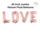 AMOR 40 "XL Globos Jumbo Galentines Decoraciones para fiestas del Dá­a de San Valentá­n Oro rosa, Rosa, Plata, Oro, Globos negros Decoración para fiestas Banner - SACASUSA