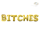 Banner de letras Jumbo BITCHES de 40 pulgadas, rosa, oro rosa, plata, decoración negra, globo, despedida de soltera, despedida de soltera, favores de fin de semana - SACASUSA