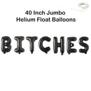 Banner de letras Jumbo BITCHES de 40 pulgadas, rosa, oro rosa, plata, decoración negra, globo, despedida de soltera, despedida de soltera, favores de fin de semana - SACASUSA