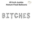 Banner de letras Jumbo BITCHES de 40 pulgadas, rosa, oro rosa, plata, decoración negra, globo, despedida de soltera, despedida de soltera, favores de fin de semana - SACASUSA