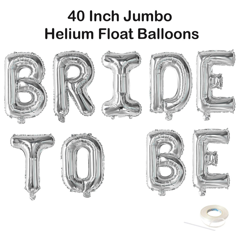 Banner de letras Jumbo BRIDE TO BE de 40 pulgadas, rosa, oro rosa, plata, decoración negra, globo, despedida de soltera, despedida de soltera, favores de fin de semana - SACASUSA