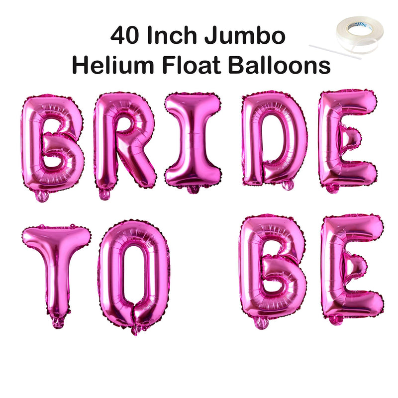 Banner de letras Jumbo BRIDE TO BE de 40 pulgadas, rosa, oro rosa, plata, decoración negra, globo, despedida de soltera, despedida de soltera, favores de fin de semana - SACASUSA