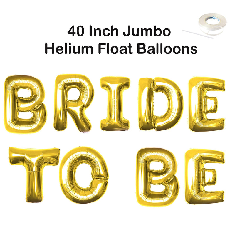 Banner de letras Jumbo BRIDE TO BE de 40 pulgadas, rosa, oro rosa, plata, decoración negra, globo, despedida de soltera, despedida de soltera, favores de fin de semana - SACASUSA