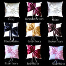 Boda nupcial Amor Nudo Satén Arco Anillo Almohada Portador Accesorios de boda Marfil Blanco Negro Marrón Rojo Rosa Borgoña Vino Hermosa Cinta - SACASUSA