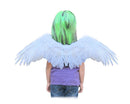 Handmade White Fairy and Feather Halloween Costume, Angel Wings for Kids, Toddlers with Free Halo