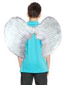 Large Feather Halloween Costume, Fairy Angel Wings, 26" x 19", Black, White, or Red with Free Halo for Men, Women, and Adults
