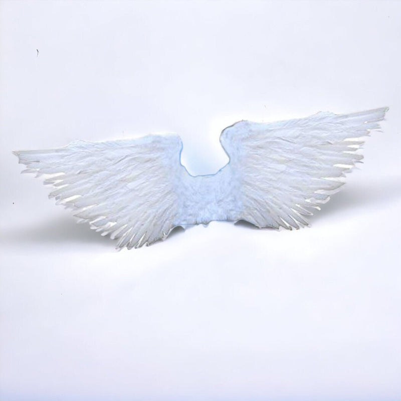 Large Feather Halloween Costume Angel Wings Halo Free Black or White Men Women Adult Size L Halloween Cosplay Costume Fairy Wings