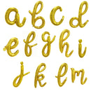 Cursive Writing Personalized Gold Phrase Choose Your Letter Number Alphabet Balloon Banner Baby Shower Happy Birthday Personalization Lowercase