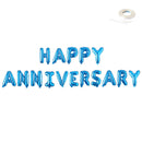 FELIZ ANIVERSARIO Banner de globo de 40 pulgadas Globos con letras gigantes Decoración de fiesta Oro rosa, rosa, plata, oro, fondo negro Flotador de helio - SACASUSA