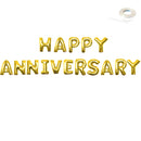 FELIZ ANIVERSARIO Banner de globo de 40 pulgadas Globos con letras gigantes Decoración de fiesta Oro rosa, rosa, plata, oro, fondo negro Flotador de helio - SACASUSA