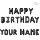 FELIZ CUMPLEAá‘OS Jumbo 40" Globo Banner con nombre personalizado Globos con letras Plata, Oro, Oro rosa, Negro, Rosa, Azul Decoraciones para fiestas Helio - SACASUSA