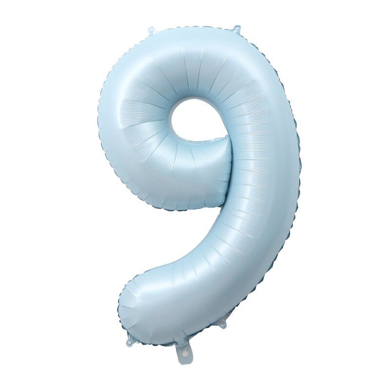 Globos con números de Mylar, color crema, azul, gigante, de 40 pulgadas, niño y niña, 1, 2, 3, 4, 5, 6, 7, 8, 9, 0, decoraciones para fiesta de cumpleaños, Baby Shower, revelación de género - SACASUSA