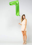 Globos con números de Mylar de aluminio verde gigante de 40 pulgadas para niño y niña, 1, 2, 3, 4, 5, 6, 7, 8, 9, 0, decoraciones para fiesta de cumpleaños, suministros para fiesta de aniversario de años - SACASUSA
