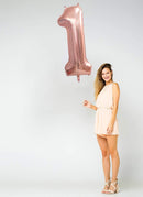 Globos con números de Mylar de lámina de oro rosa gigante de 40 pulgadas para niña 1 2 3 4 5 6 7 8 9 0 Decoraciones para fiesta de cumpleaños Años de antigá¼edad Fiesta de aniversario para niña - SACASUSA