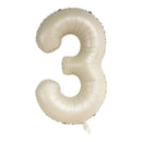 Globos de helio con números gigantes, color crema mate, color beige, de 40 pulgadas, 0,1,2,3,4,5,6,7,8,9, lámina decorativa para fiesta de bodas de cumpleaños, 1º, 2º, 3º - SACASUSA