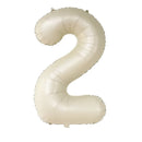 Globos de helio con números gigantes, color crema mate, color beige, de 40 pulgadas, 0,1,2,3,4,5,6,7,8,9, lámina decorativa para fiesta de bodas de cumpleaños, 1º, 2º, 3º - SACASUSA