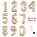 Globos de helio con números grandes de caramelo mate de 40 "pulgadas, 0,1,2,3,4,5,6,7,8,9, lámina de decoración para fiesta de bodas de cumpleaños, 1º, 2º, 3º - SACASUSA