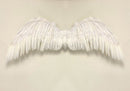 Grandes alas de ángel de hadas grandes de plumas blancas de 47 x 17 pulgadas con halo gratis para alas de disfraces de Halloween Hombres Mujeres Adultos L XXL - SACASUSA