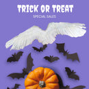 Hecho a mano gran pluma blanca disfraz de Halloween alas de ángel blanco con halo gratis para fiesta de disfraces de Halloween hombres mujeres adultos tamaño L - SACASUSA