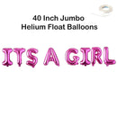 Jumbo 40" Globos Banner- ES UNA NIá‘A - Baby Shower- Oro Plata Rosa Oro Rosa Azul Negro -Gran XL Globos Fiesta Decoración Fiesta celebración - SACASUSA