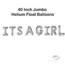 Jumbo 40" Globos Banner- ES UNA NIá‘A - Baby Shower- Oro Plata Rosa Oro Rosa Azul Negro -Gran XL Globos Fiesta Decoración Fiesta celebración - SACASUSA