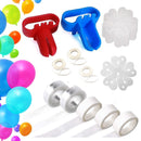 Kit de tiras para decoración de globos, guirnalda de arco, tira de cinta para globos de 32 pies, 20 clips de flores, herramienta para atar, 300 puntos de pegamento para fiesta, Baby Shower - SACASUSA