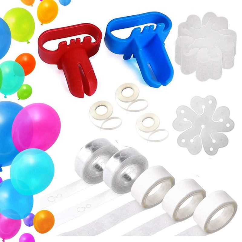 Kit de tiras para decoración de globos, guirnalda de arco, tira de cinta para globos de 32 pies, 20 clips de flores, herramienta para atar, 300 puntos de pegamento para fiesta, Baby Shower - SACASUSA