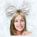 Lindo Oversize Big Satin Bow Cosplay Diadema Cabello Grande Rosa Negro Marrón Blanco Oro Rojo Plata Borgoña Arco Rosa Mujeres Anime Hair Bow Adulto - SACASUSA