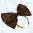 Lindo Oversize Big Satin Bow Cosplay Diadema Cabello Grande Rosa Negro Marrón Blanco Oro Rojo Plata Borgoña Arco Rosa Mujeres Anime Hair Bow Adulto - SACASUSA