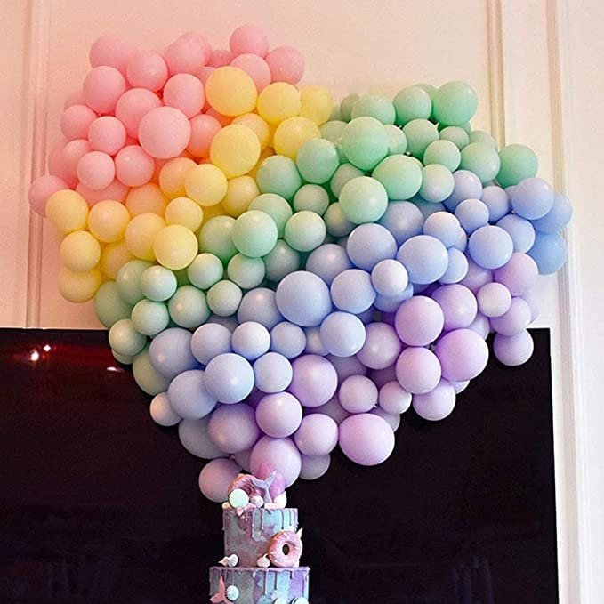 Macaron de 10.0 in, color morado, juego de 100 unidades de globos de látex Macaron para baby shower, revelación de género, cumpleaños, boda, compromiso, decoración de aniversario - SACASUSA