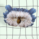 Máscara de disfraz de búho de plumas marrones Halloween Mardi Gras n gris, blanco y marrón - SACASUSA