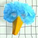 Máscara de pájaro de plumas azules hecha a mano con pico amarillo para disfraz de Halloween fiesta de cosplay adultos mujeres hombres pájaro grande - SACASUSA