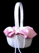 Nudo de amor nupcial, lazo de satén, cesta de flores para niña, accesorios de boda, marfil, blanco, negro, marrón, rojo, rosa, Borgoña, vino, hermosa cinta - SACASUSA