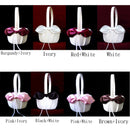 Nudo de amor nupcial, lazo de satén, cesta de flores para niña, accesorios de boda, marfil, blanco, negro, marrón, rojo, rosa, Borgoña, vino, hermosa cinta - SACASUSA