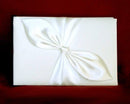 Nudo de amor nupcial, lazo de satén, libro de recepción de invitados, firmas, accesorios de boda, marfil, blanco, negro, marrón, rojo, rosa, Borgoña, vino - SACASUSA