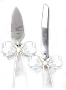 Nupcial Amor Nudo Satén Arco Pastel Cuchillo Servidor Set Accesorios de Boda Regalos Favores Marfil Blanco Negro Marrón Rojo Rosa Borgoña Vino Fotografá­a - SACASUSA