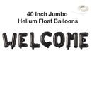 Pancarta de globo con letras de bienvenida Jumbo de 40 pulgadas, decoraciones para fiestas en oro, oro rosa, plata, negro, azul y rosa, flotador de helio DIY - SACASUSA