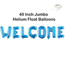 Pancarta de globo con letras de bienvenida Jumbo de 40 pulgadas, decoraciones para fiestas en oro, oro rosa, plata, negro, azul y rosa, flotador de helio DIY - SACASUSA