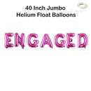 Pancarta de globo con letras gigantes de 40" COMPROMETIDAS - Decoraciones para fiestas de compromiso en oro, oro rosa, plata, negro, azul y rosa - SACASUSA