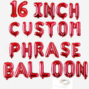 Pancarta de globo con número de letra roja brillante personalizada de 16 pulgadas, pancarta de cumpleaños con letras Mylar de 16 pulgadas, personalización AZ 0-9, Baby Shower - SACASUSA