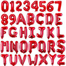 Pancarta de globo con número de letra roja brillante personalizada de 16 pulgadas, pancarta de cumpleaños con letras Mylar de 16 pulgadas, personalización AZ 0-9, Baby Shower - SACASUSA