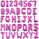 Pancarta de globo con número de letra rosa brillante personalizada de 16 pulgadas, pancarta de cumpleaños con letras Mylar de 16 pulgadas, personalización AZ 0-9, Baby Shower - SACASUSA